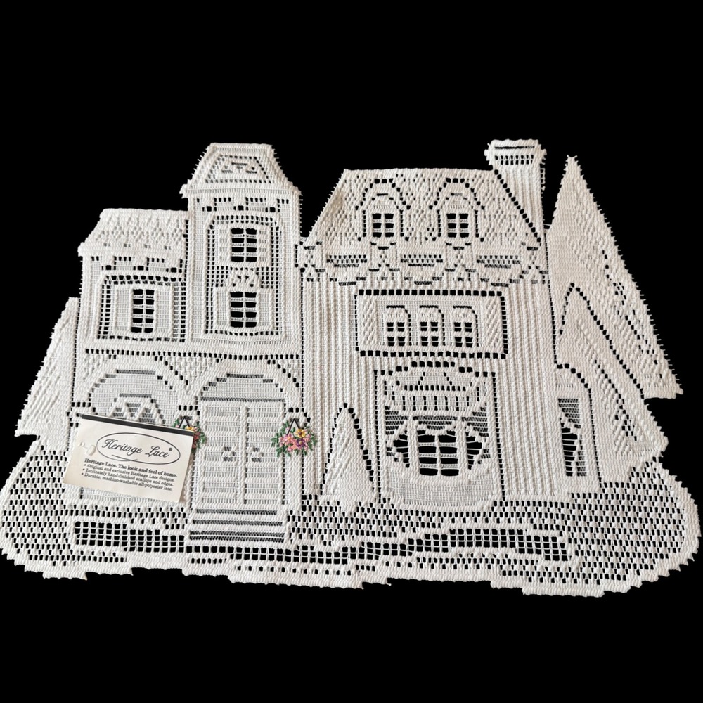Heritage Lace Manor Placemat White House Floral Lace Cottagecore Linens Decor